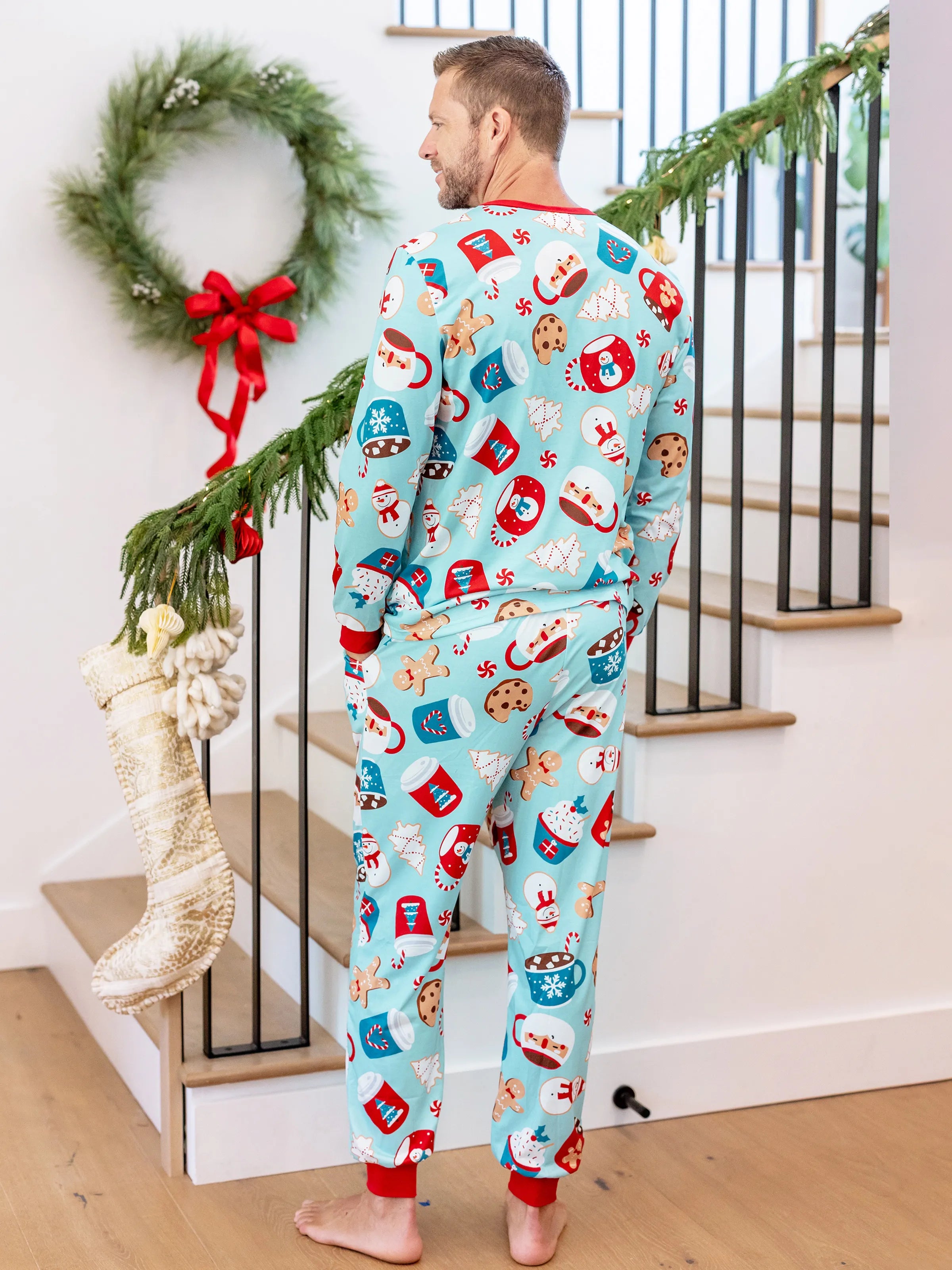 Christmas Matching Family Pyjama Set Sky Blue - Seoul Glow