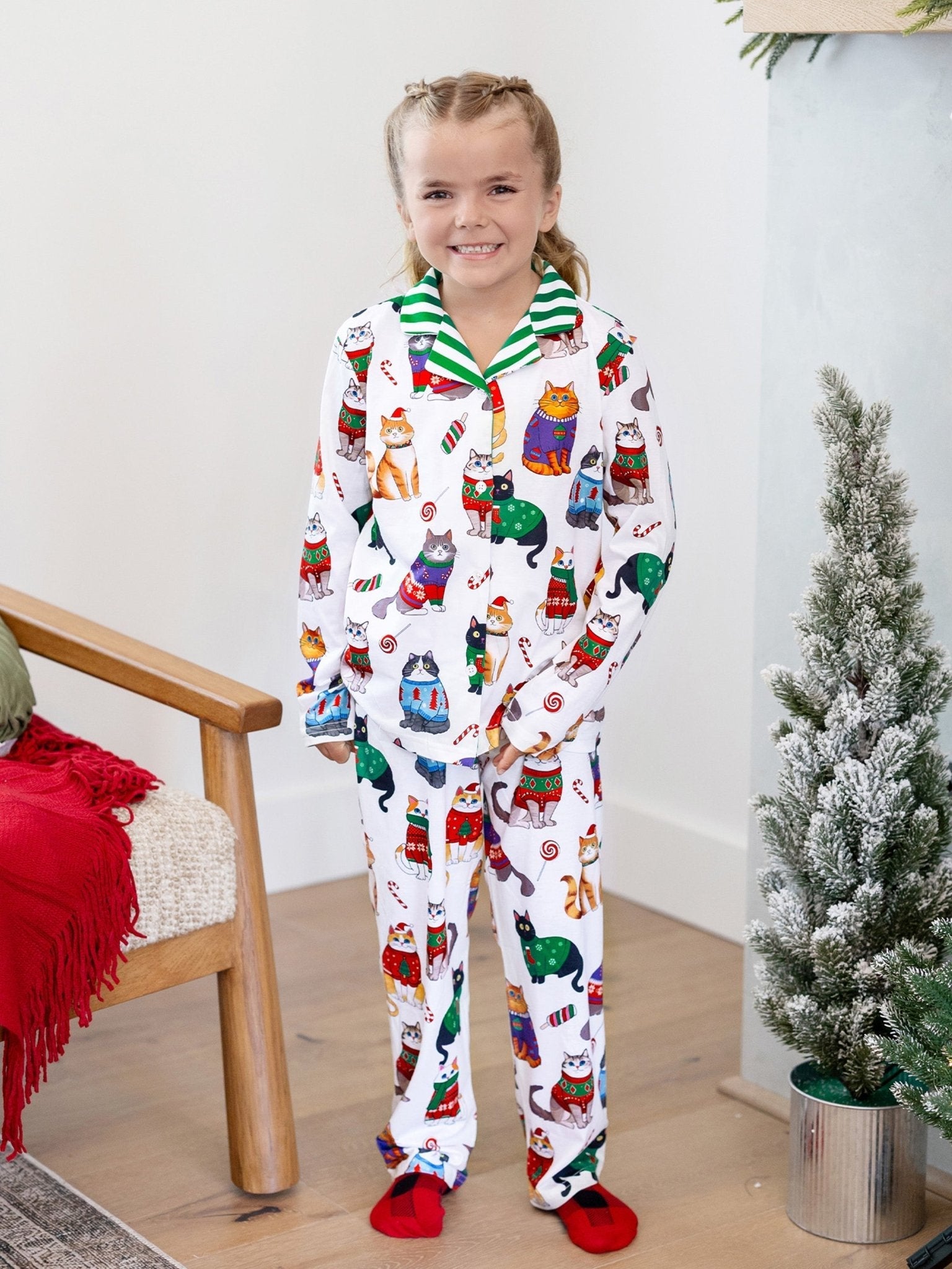 Christmas Matching Family Pyjama Set White - Seoul Glow