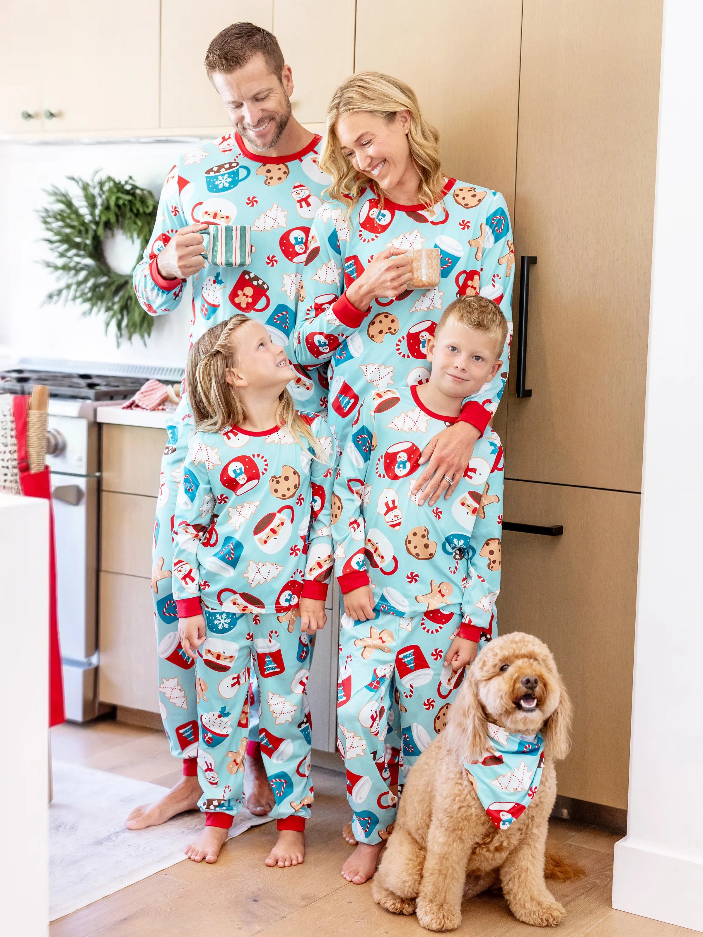 Christmas Matching Family Pyjama Set Sky Blue - Seoul Glow