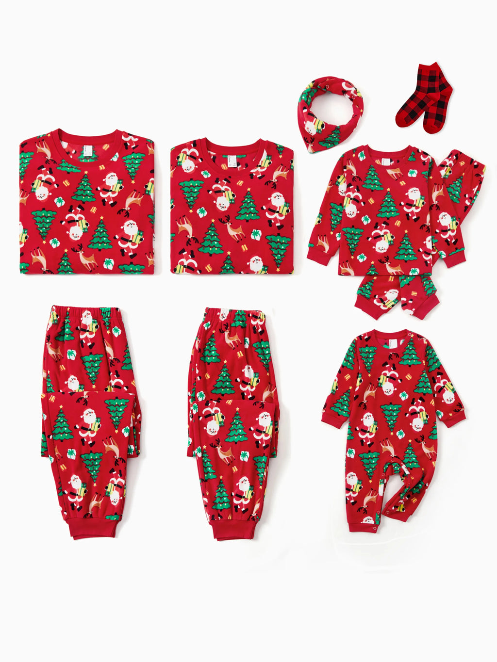 Christmas Matching Family Pyjama Set Red - Seoul Glow