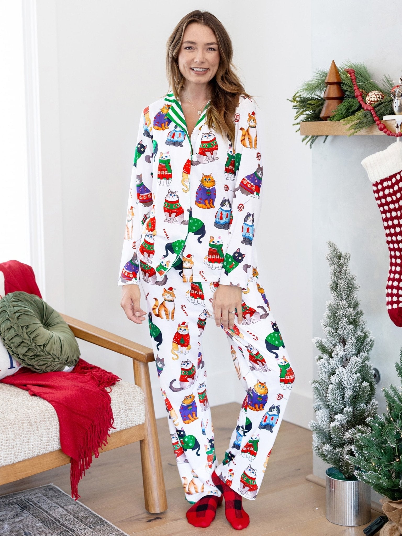 Christmas Matching Family Pyjama Set White - Seoul Glow