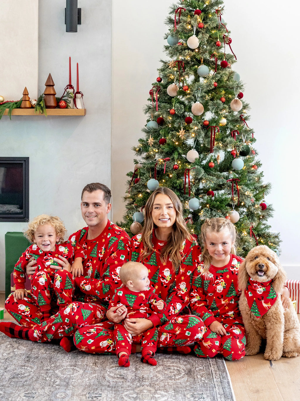 Christmas Matching Family Pyjama Set Red - Seoul Glow