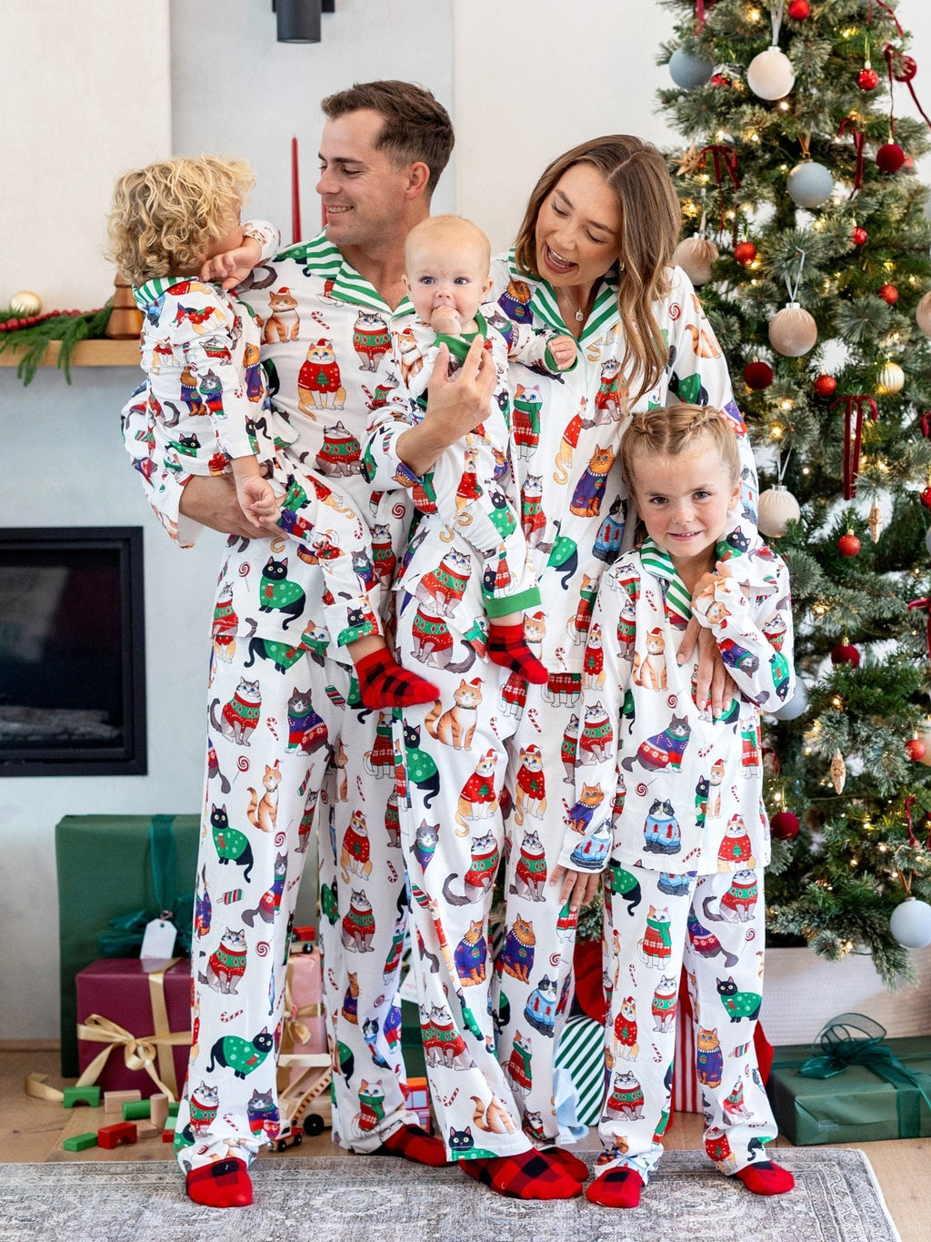 Christmas Matching Family Pyjama Set White - Seoul Glow