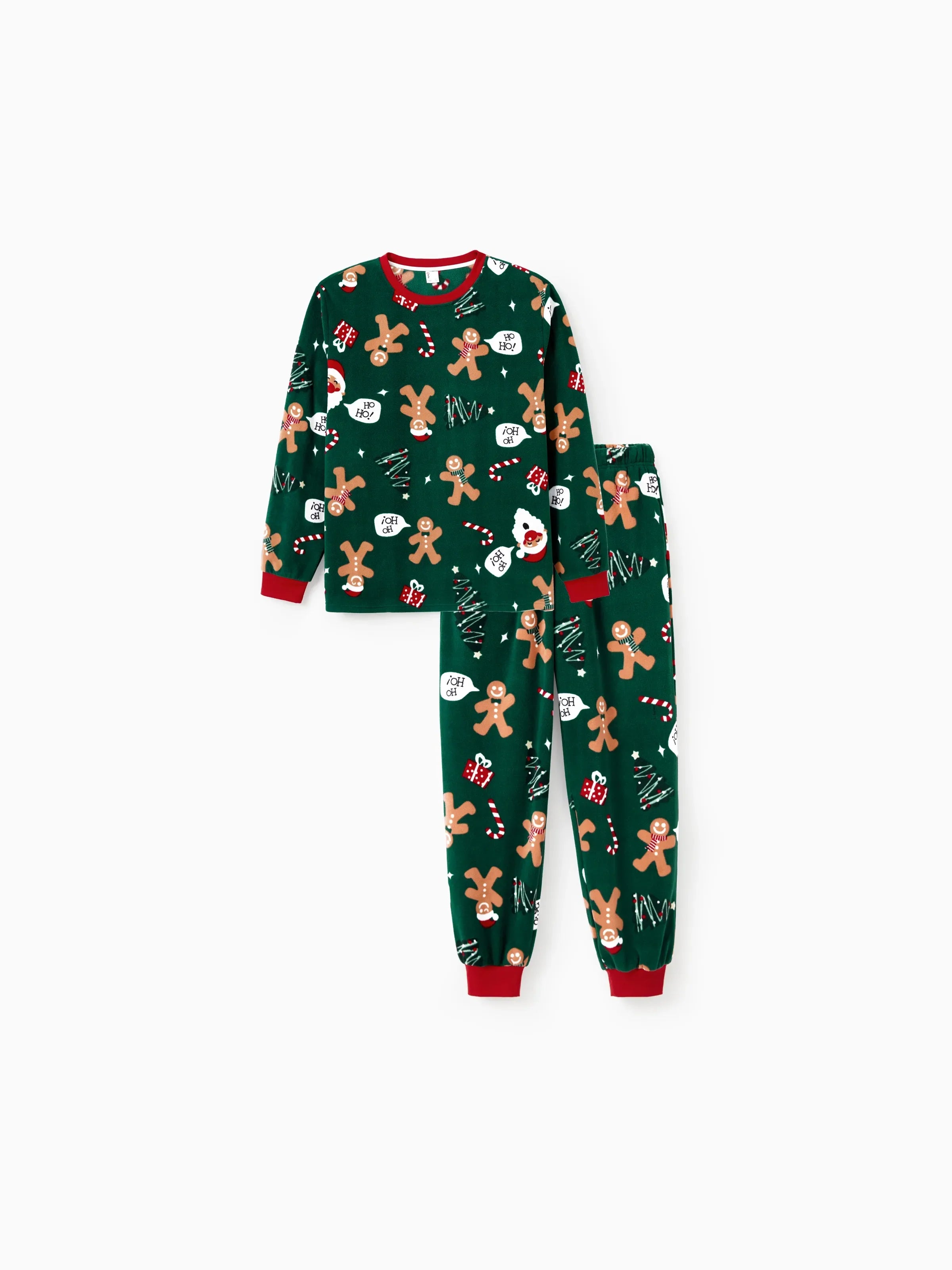 Christmas Matching Family Pyjama Set Dark Green Reindeer - Seoul Glow