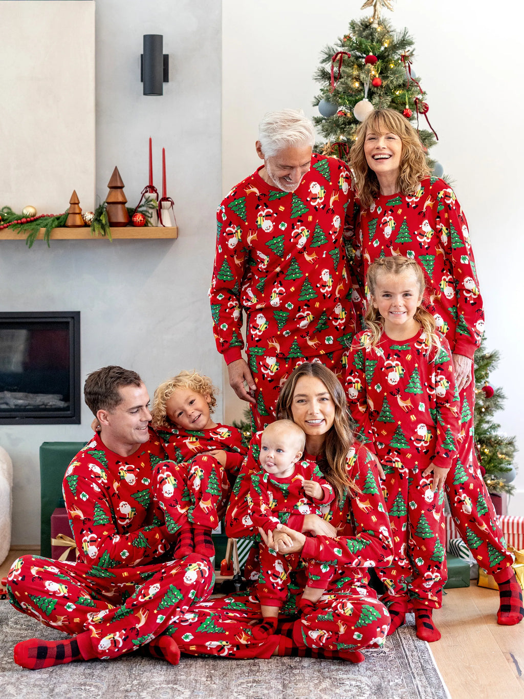 Christmas Matching Family Pyjama Set Red - Seoul Glow