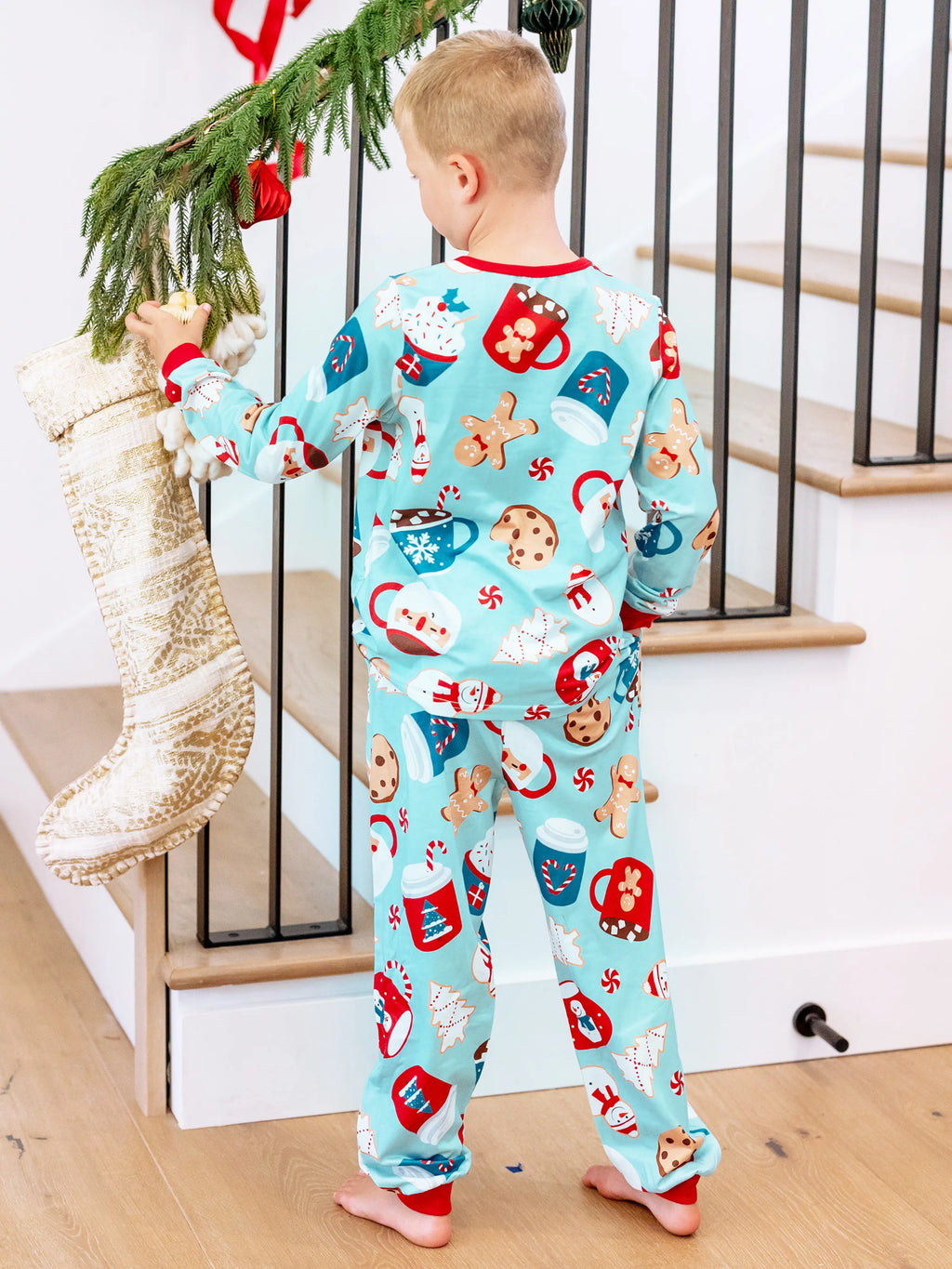 Christmas Matching Family Pyjama Set Sky Blue - Seoul Glow
